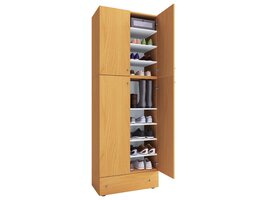 ebuy24 LonaXXL schoenenkast 4 deuren 1 lade beuken decor.