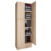 ebuy24 LonaXXL schoenenkast 4 deuren 1 lade eik decor.