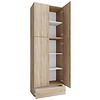 ebuy24 LonaXXL schoenenkast 4 deuren 1 lade eik decor.