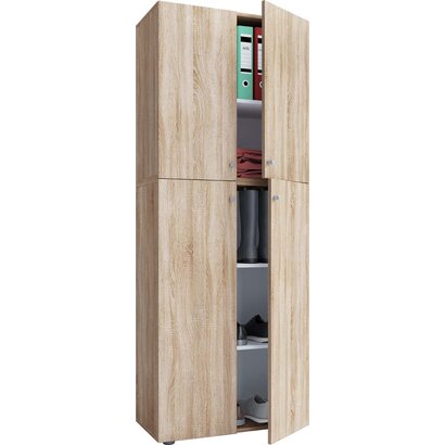 ebuy24 LonaXXL schoenenkast 4 deuren eik decor.