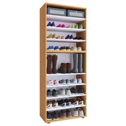 ebuy24 LonaXXL9 schoenenkast 9 planken beuken decor.