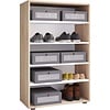 ebuy24 LonaXL5 schoenenkast 5 planken eik decor.