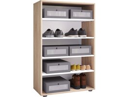 ebuy24 LonaXL5 schoenenkast 5 planken eik decor.