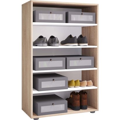 ebuy24 LonaXL5 schoenenkast 5 planken eik decor.