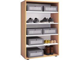 ebuy24 LonaXL5 schoenenkast 5 planken beuken decor.