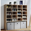 ebuy24 Hinsol XL schoenenkast 20 vakken en 1 breed vakSonoma eiken decor.