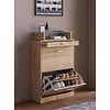 ebuy24 Braso schoenenkast 2 kleppen 1 lade eik decor.