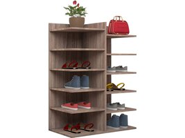 ebuy24 Enosa schoenenkast 12 planken eik decor.