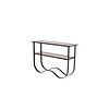 ebuy24 Wavy sidetable met plank 34x117 cm zwart.