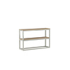ebuy24 Rise sidetable met plank 30x110 cm es decor, grijs.