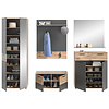 ebuy24 Mason garderobe opstelling 6 deuren, 1 lade eik decor.