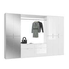 ebuy24 ProjektX garderobe opstelling 12 deuren, 2 laden wit.