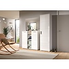 ebuy24 Prego garderobe opstelling 3 delen hoog glans wit, wit.