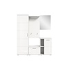 ebuy24 Prego garderobe opstelling 5 delen hoog glans wit, wit.