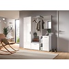 ebuy24 Prego garderobe opstelling 5 delen hoog glans wit, wit.
