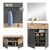 ebuy24 Mason garderobe opstelling 4 deuren, 1 lade eik decor.