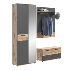 ebuy24 Mason garderobe opstelling 4 deuren eik decor.