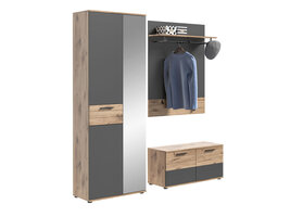 ebuy24 Mason garderobe opstelling 4 deuren eik decor.