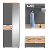 ebuy24 Mason garderobe opstelling 4 deuren eik decor.