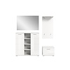 ebuy24 Prego garderobe opstelling 4 delen hoog glans wit, wit.