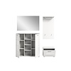 ebuy24 Prego garderobe opstelling 4 delen hoog glans wit, wit.