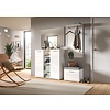 ebuy24 Prego garderobe opstelling 4 delen hoog glans wit, wit.