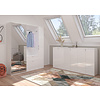 ebuy24 ProjektX garderobe opstelling 7 deuren, 1 lade wit.