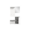ebuy24 Prego garderobe opstelling 4 delen hoog glans wit, wit.