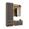 ebuy24 Torino garderobe opstelling 2 deuren, 2 laden eik decor.