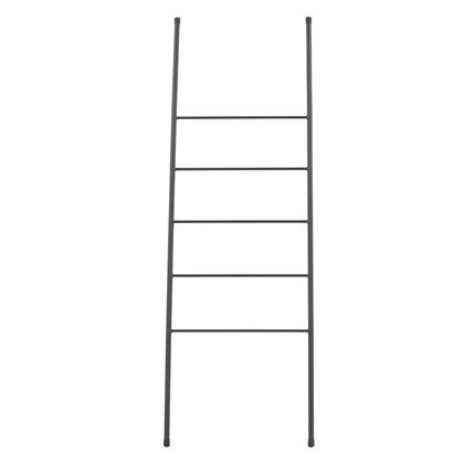 ebuy24 Drammen kapstok stalen ladderhanddoekhouder zwart.