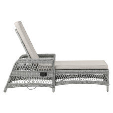 ebuy24 Hven tuinstoel incl. kussens en met pomp, zandkleurig.