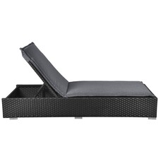 ebuy24 Gida loungemeubel ligbed, incl. kussen, grijs/zwart.