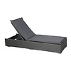 ebuy24 Gida loungemeubel ligbed, incl. kussen, grijs/zwart.
