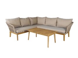 ebuy24 Chania loungeset 2 delen bruin,acacia.