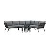 ebuy24 Roxo loungeset 4 delen grijs,zwart.