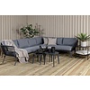 ebuy24 Roxo loungeset 4 delen grijs,zwart.