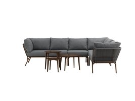 ebuy24 Roxo loungeset 4 delen grijs,bruin.