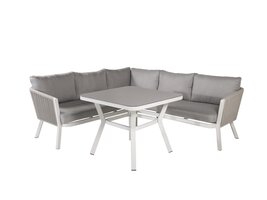 ebuy24 Virya loungeset 2 delen grijs,wit.