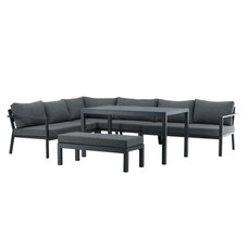 ebuy24 Ramos loungeset 3 delen grijs,zwart.