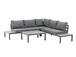 ebuy24 Odense loungeset 2 delen grijs,zwart.