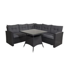 ebuy24 Watford loungeset 2 delen grijs,zwart.