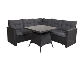 ebuy24 Watford loungeset 2 delen grijs,zwart.