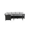 ebuy24 Brentwood loungeset 2 delen grijs,zwart.