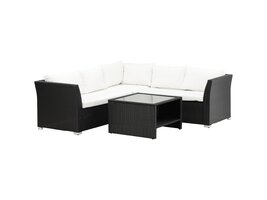 ebuy24 Haiti loungeset 2 delen wit,zwart.