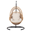 ebuy24 Tim loungemeubel hangstoel met kussen zwart, natuur.