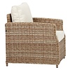 ebuy24 Gram fauteuil tuin model 1, incl. kussen, naturel en off white.