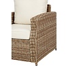 ebuy24 Gram fauteuil tuin model 1, incl. kussen, naturel en off white.