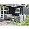 ebuy24 Gram fauteuil tuin model 1, incl. kussen, naturel en off white.