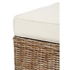 ebuy24 Gram voetenbank incl. kussen, naturel en off white.