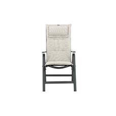 ebuy24 Cus tuinkussen voor tuinstoel 5 pos. offwhite.